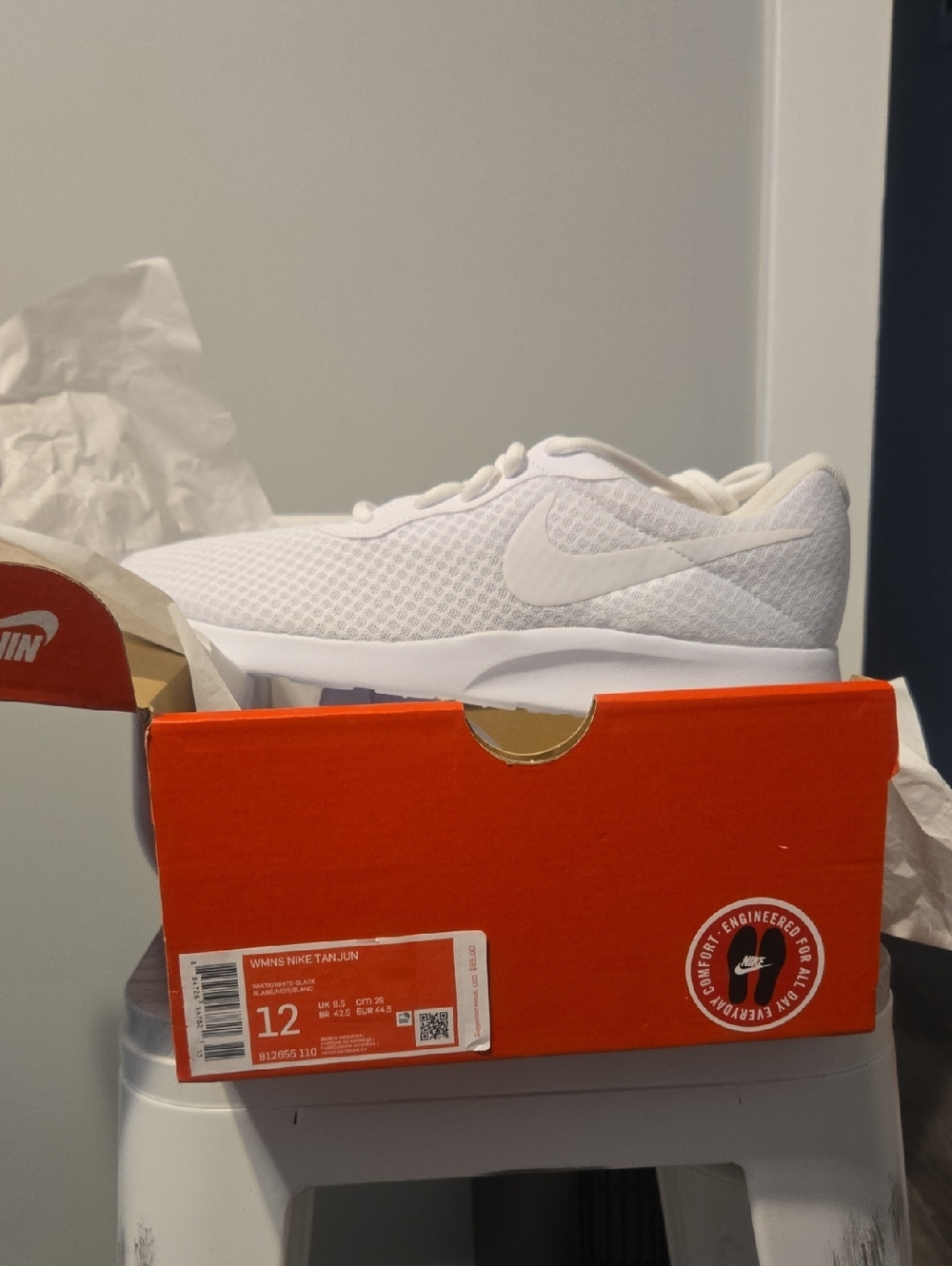 Nike White Mesh Running Sneaker